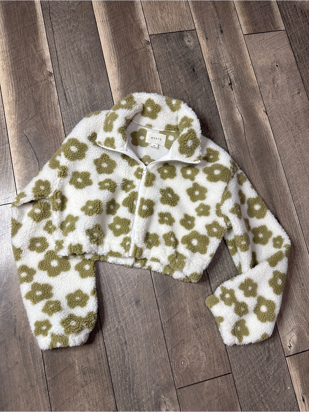 Hyfve Floral Sherpa Crop Jacket